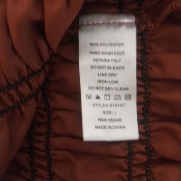 Milk & Honey women's size L rust colored long sleeve blouse - Picture 14 of 15